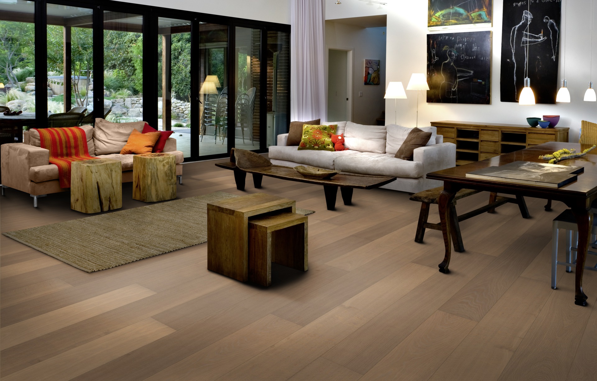 Паркетная доска Kahrs Столичная Дуб Берлин Berlin 151N4AEKFMKW220 Calm 2266×187×15 фото в интерьере